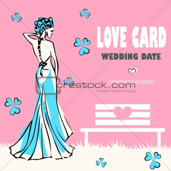 Wedding card, love nature, congratulations logo. Vector weddings