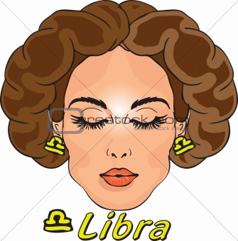 Woman Face Beauty Libra Horoscope zodiac seria