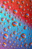 Colorful water drops