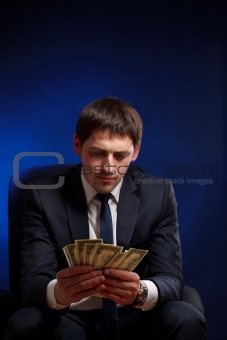 Businessman  with money