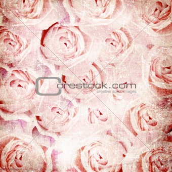 Grunge Beautiful Roses Background ( 1 of set) 