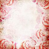 Grunge Beautiful Roses Background ( 1 of set) 