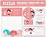 Kids Business Template Set Kids Style Corporate Template