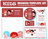 Kids Business Template Set Kids Style Corporate Template