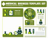 Medical Business Template set vector