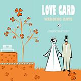 Wedding card, love, congratulations emblem. Vector weddings icon