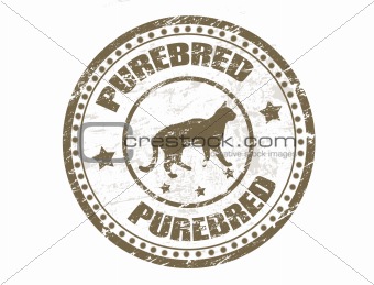 Purebred cat stamp