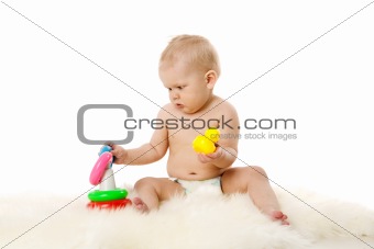 baby playing
