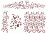 Floral silhouette, element for design, vector tattoo