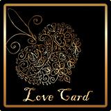 Gold elegant love heart card