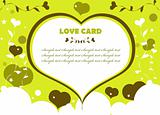 Love card, background, eco color