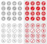 Medicine and Health vector icons, Medical illustration