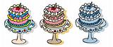 Wedding pie icons, cake, sweets emblem