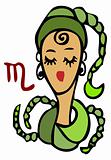 Zodiac signs, icons - scorpio, Beauty Woman girl scorpio symbol