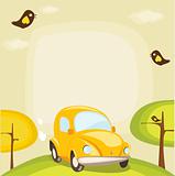 cartoon car background with place for your text