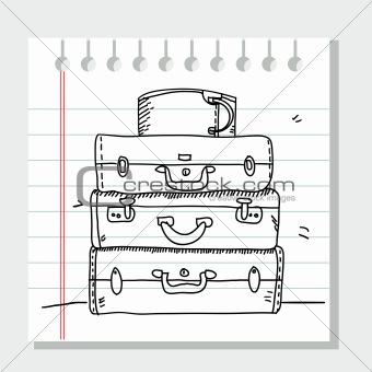 Scribble suitcases 