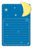 vector label with the stars and the moon