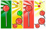 Pop Art comic style Banners set Lollipop Clipart Picture