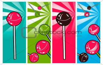 cartoon lollipop candy