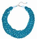 Teal Woven Bead Necklace