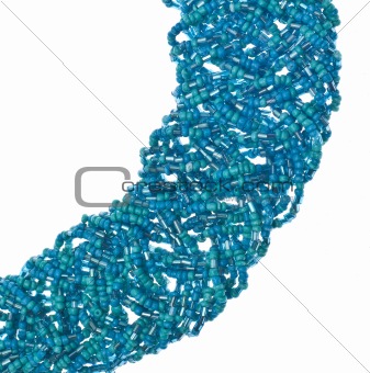 Blue Woven Bead Border or Background