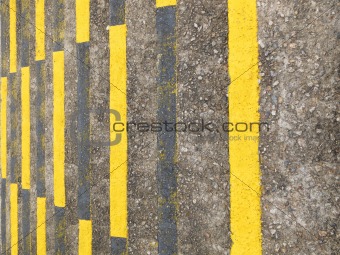 yellow and black warning lines