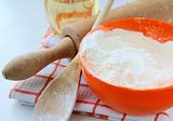 Basic baking ingredients eggs, flour