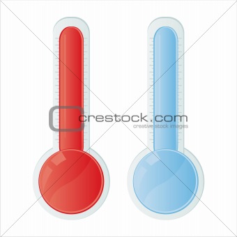 thermometers isolated on white