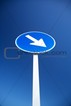 direction blue signal