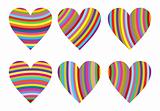 colorful  hearts