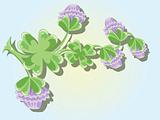Background with clovers