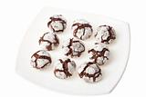Chocolate crinkles on a plate