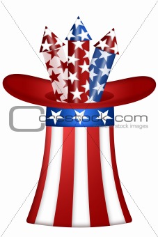 Uncle Sam Hat with Fireworks
