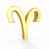 golden aries symbol of zodiac
