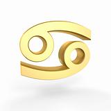 golden cancer symbol of zodiac