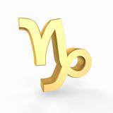 golden capricom symbol of zodiac