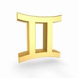 golden gemini symbol of zodiac