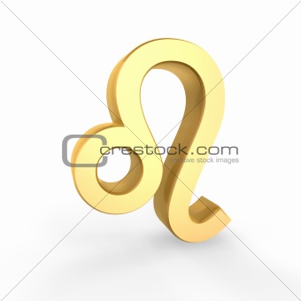 golden leo symbol of zodiac