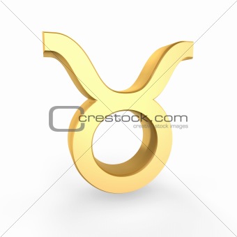golden taurus symbol of zodiac