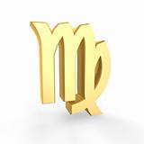 golden virgo symbol of zodiac