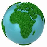 Globe of grass and water, Africa part