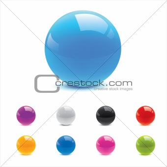 Colored 3d Sphere Buttons