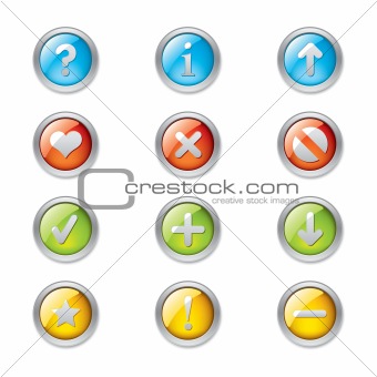 Navigation and GPS Button Icons