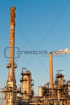 Petrochemical Refinery in the Evening