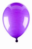 Vibrant purple balloon isolated on white