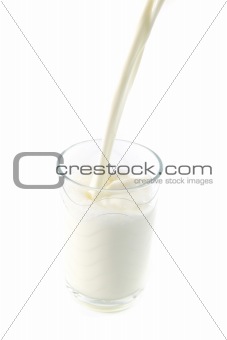 pour milk isolated