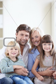 Young family with two children