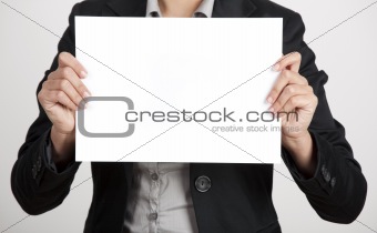 Holding a paper card