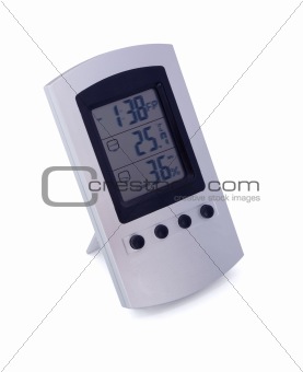 digital weather station with clock