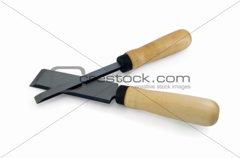 chisels with wooden handles